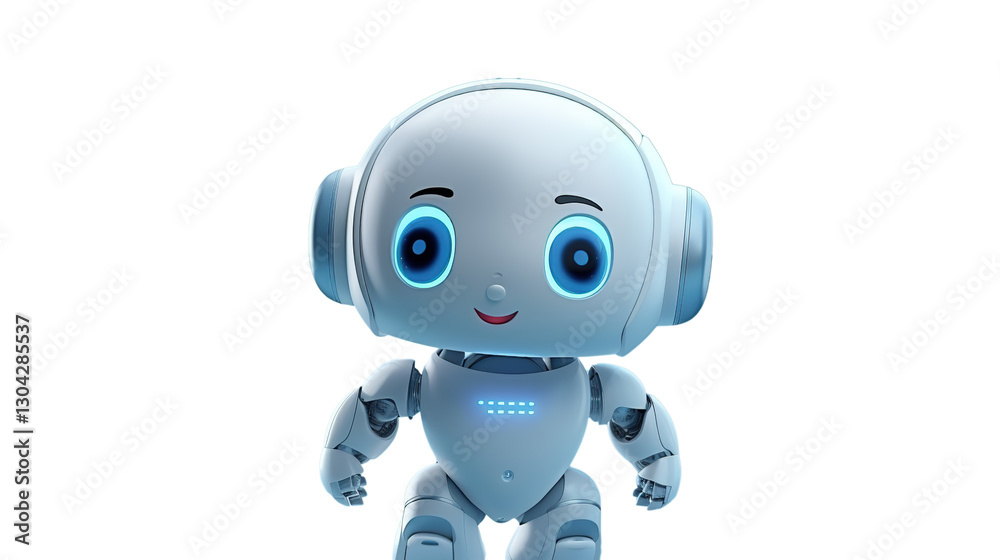 Cute Smiling Robot on Transparent Background – Modern & Fun Character
Cute Smiling Robot on Transparent Background – Modern & Fun Character