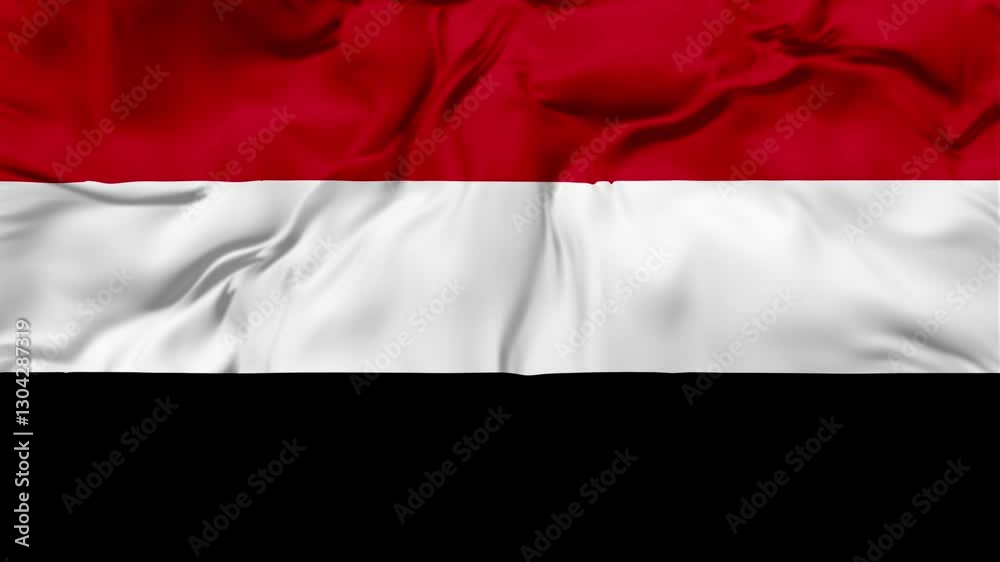 Yemen Flag Waving in The Wind, Motion Animation Yemen Flag 4K Yemen Flag Waving in The Wind, Motion Animation Yemen Flag 4K