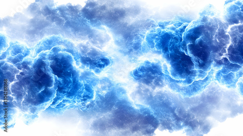 Wallpaper Mural Electrified blue cloudscape, atmospheric digital art Torontodigital.ca