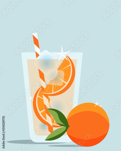 Orange juice banner, poster