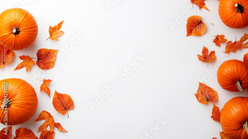 Pumpkin on white background © Black Rose