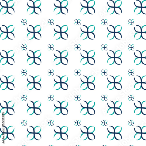 seamless pattern with blue circles