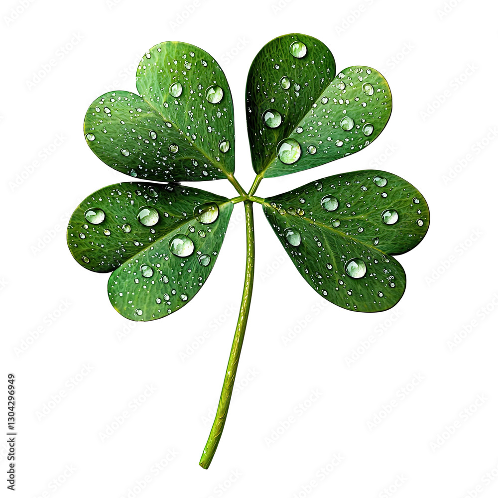 nature photography close-up Four-leaf clover with water droplets – Fresh four-leaf clover with dewdrops – Natural four-leaf clover for luck and prosperity nature photography close-up Four-leaf clover with water droplets – Fresh four-leaf clover with dewdrops – Natural four-leaf clover for luck and prosperity