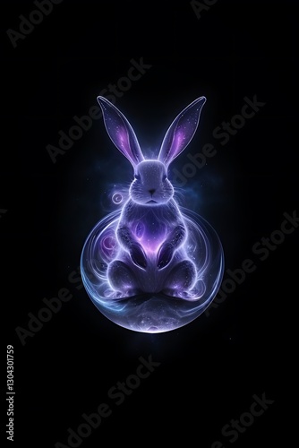 Astral bunny of the dreamscape floating.