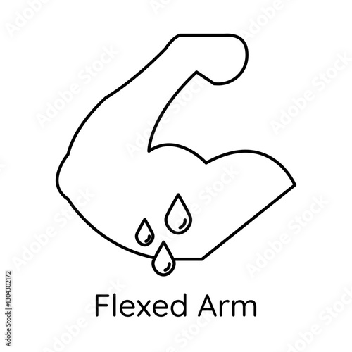 Strength and Power – Flexed Arm Representing Physical Fitness and Muscle Growth