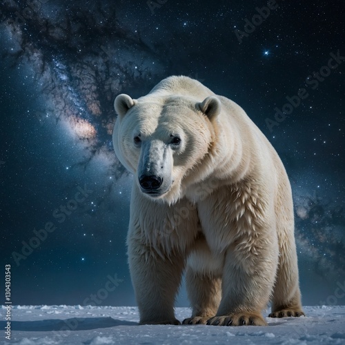 polar bear on ice