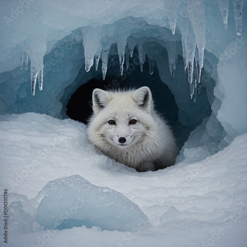 arctic fox in the snow