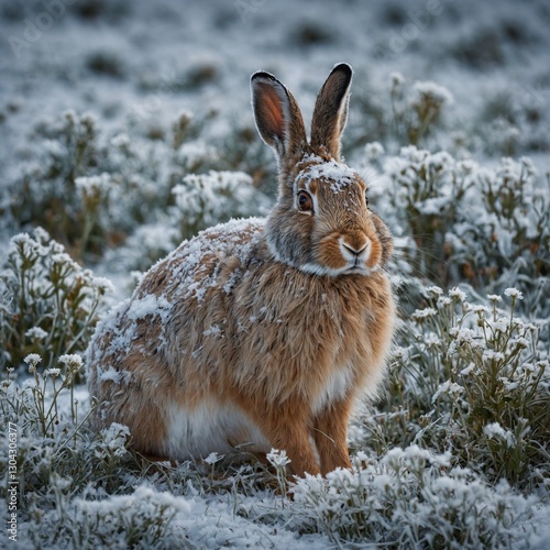 rabbit in the snow