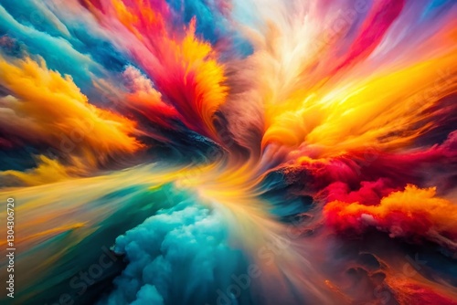 Wallpaper Mural Abstract Aerial Gradient Background: Red, Yellow, Orange, Green, Blue, Pink Blur Torontodigital.ca