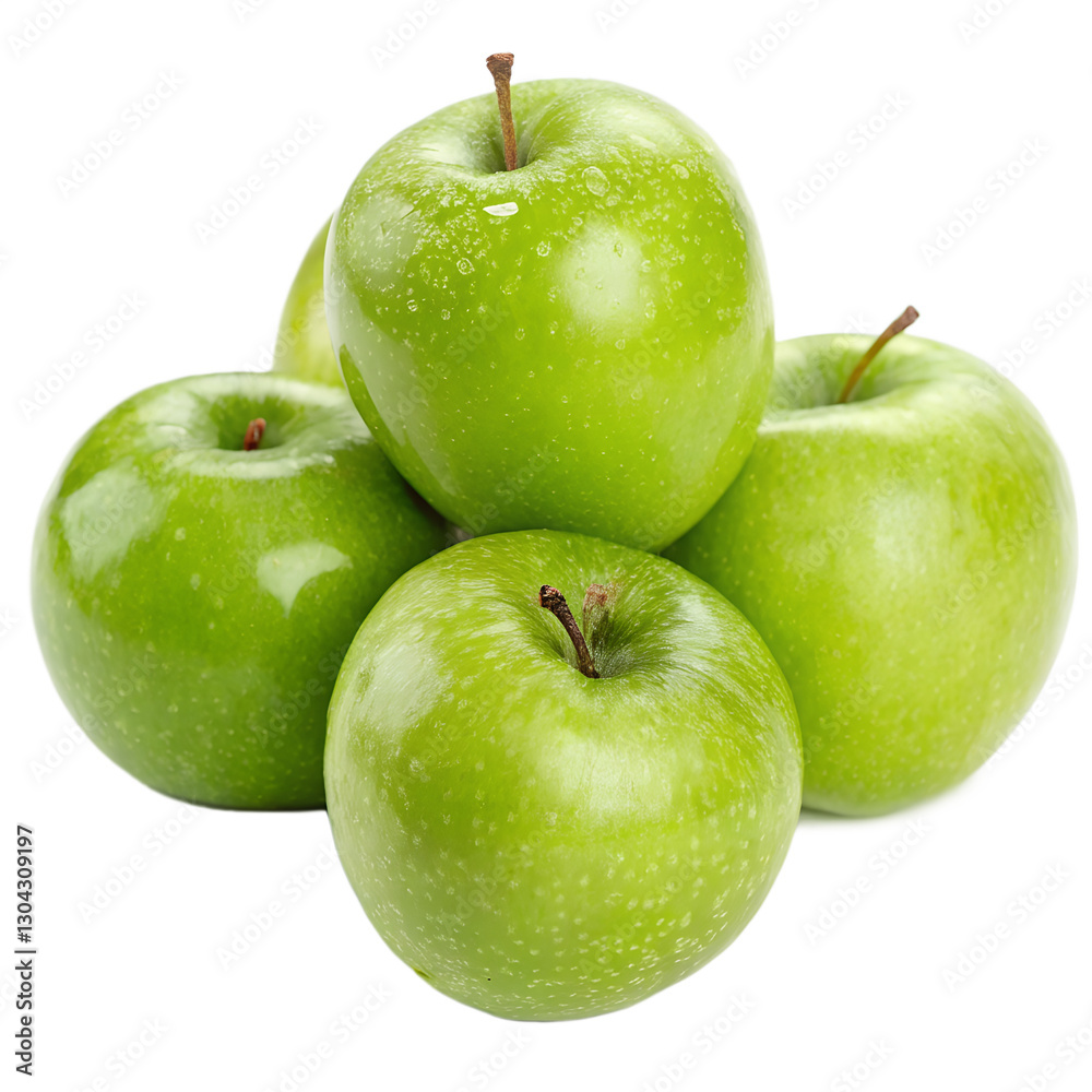 Fresh Green Apples Isolated on White Background Fresh Green Apples Isolated on White Background