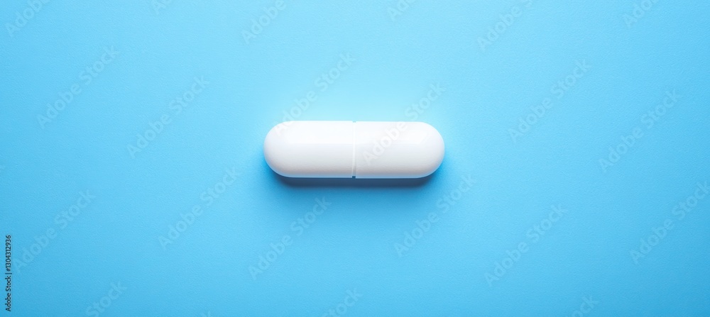 Innovative capsule design minimalist style graphic art blue background top view modern concept Innovative capsule design minimalist style graphic art blue background top view modern concept