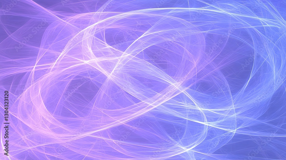 Fototapeta premium Abstract Light Waves in Purple and Blue Creating a Smooth Fluid Motion Background