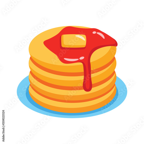 Get this handy 3d style icon of pancakes plate