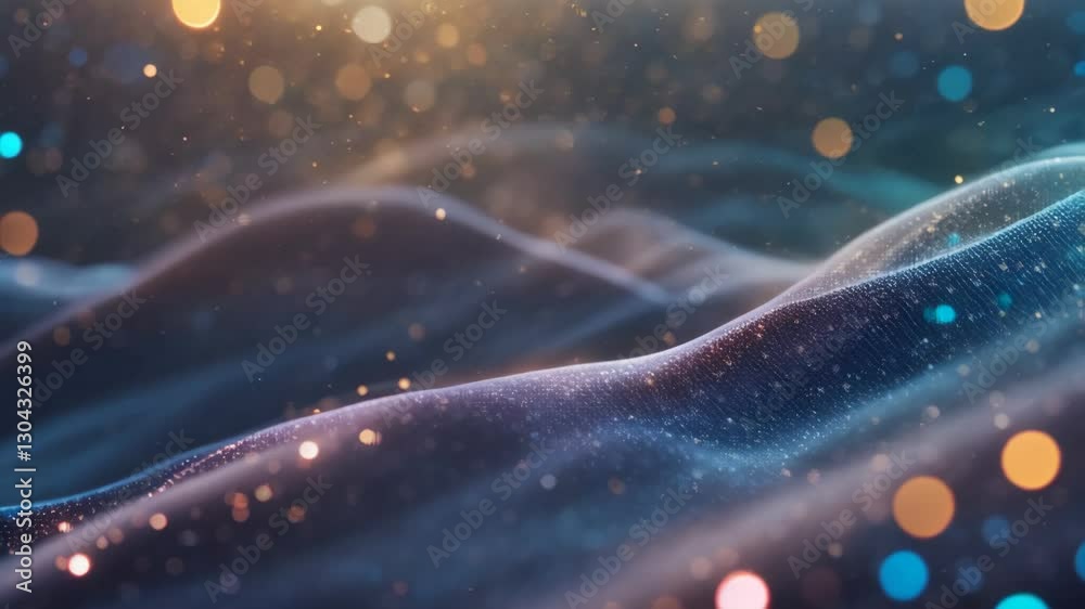 Abstract background with lilac glitter waves
