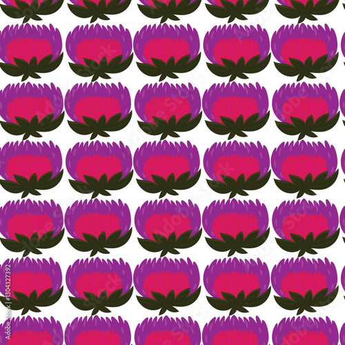 seamless pattern with red and white hearts