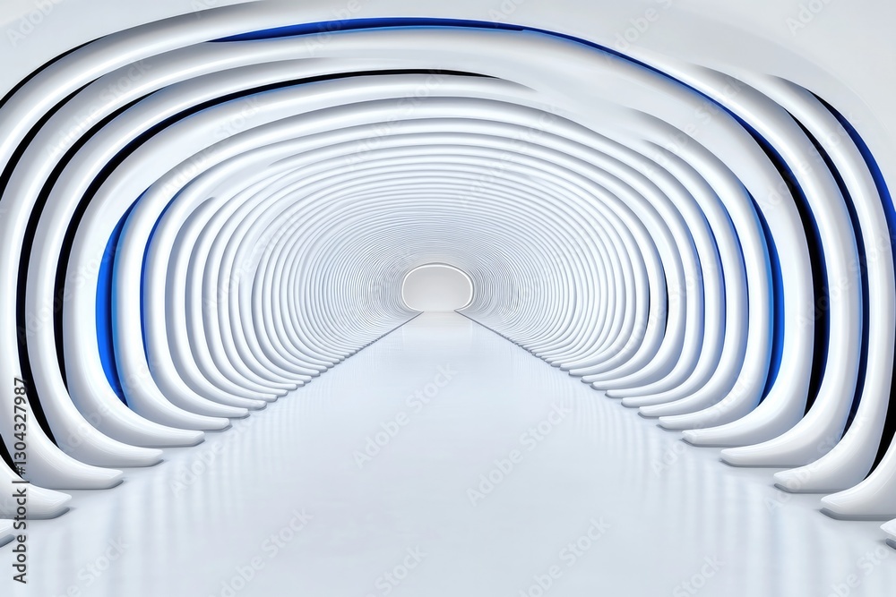 Obraz premium Futuristic minimalist subway station architecture concept for modern urban design