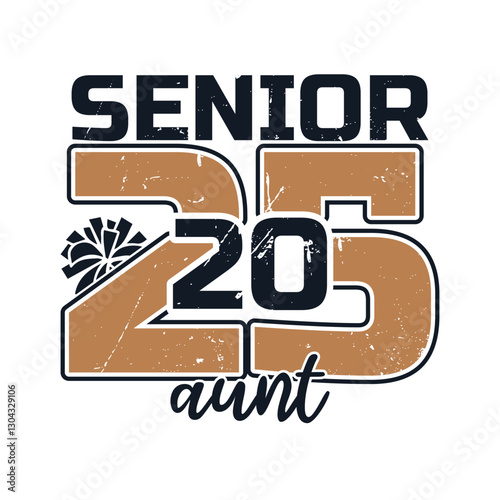Senior 2025 aunt cheer design, Senior 2025 graduate designs
