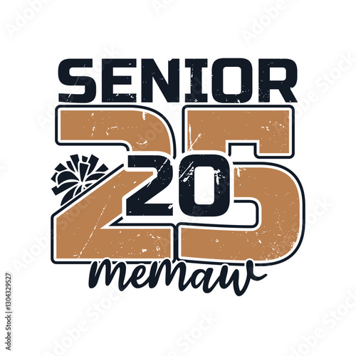 Senior 2025 memaw cheer design, Senior 2025 graduate designs
