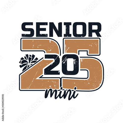 Senior 2025 mini cheer design, Senior 2025 graduate designs