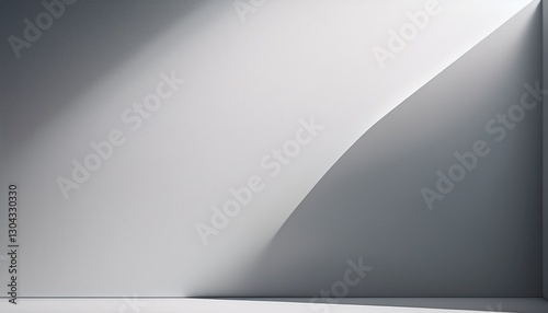 Minimalist White Space. A plain light gray background with a single thin curved line in the lower corner, ensuring maximum focus on text