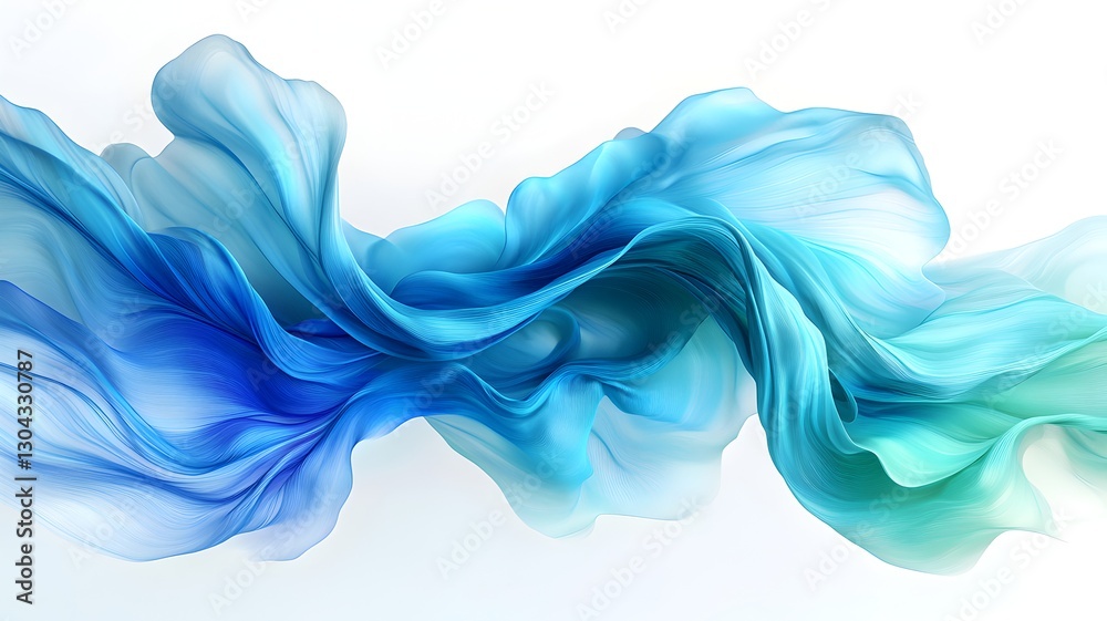 Vibrant blue and green abstract wave design, artistic fluid motion background Vibrant blue and green abstract wave design, artistic fluid motion background