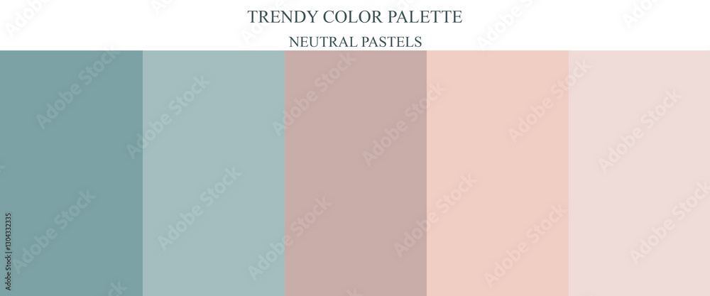Fototapeta premium Trendy pastel color combination. Can be used for fashion, web design, mobile applications, social media templates.