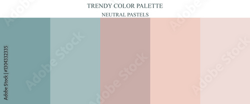 Trendy pastel color combination. Can be used for fashion, web design, mobile applications, social media templates.