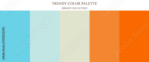 Trendy combination of bright colors. Can be used for fashion, web design, interior design, mobile applications, social network templates.