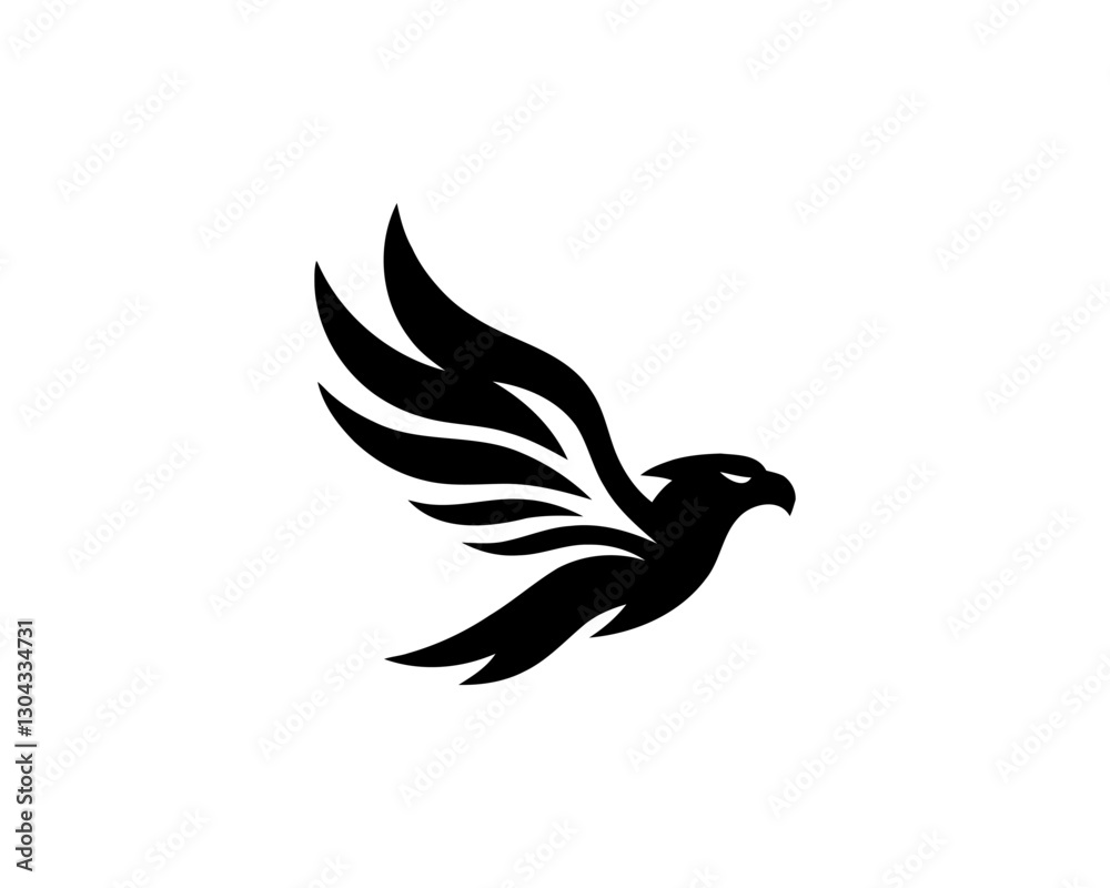 Eagle bird logo design icon symbol vector illustration. Eagle silhouette icon logo vector template. Eagle bird logo design icon symbol vector illustration. Eagle silhouette icon logo vector template.
