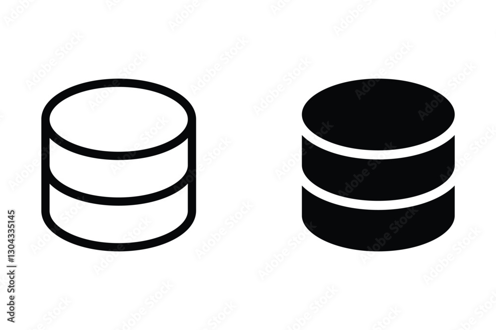 Database icon. server storage sign. vector illustration Database icon. server storage sign. vector illustration