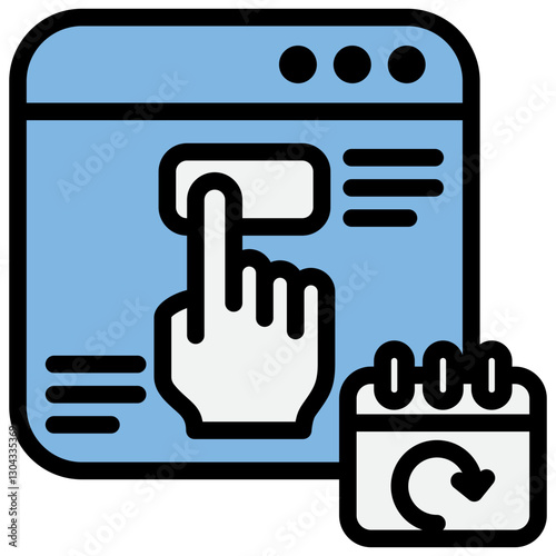 Subscription Blue Black Icon