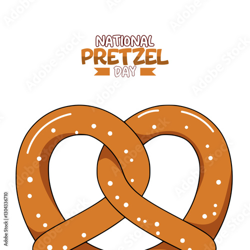 vector graphic of National Pretzel Day ideal for National Pretzel Day celebration