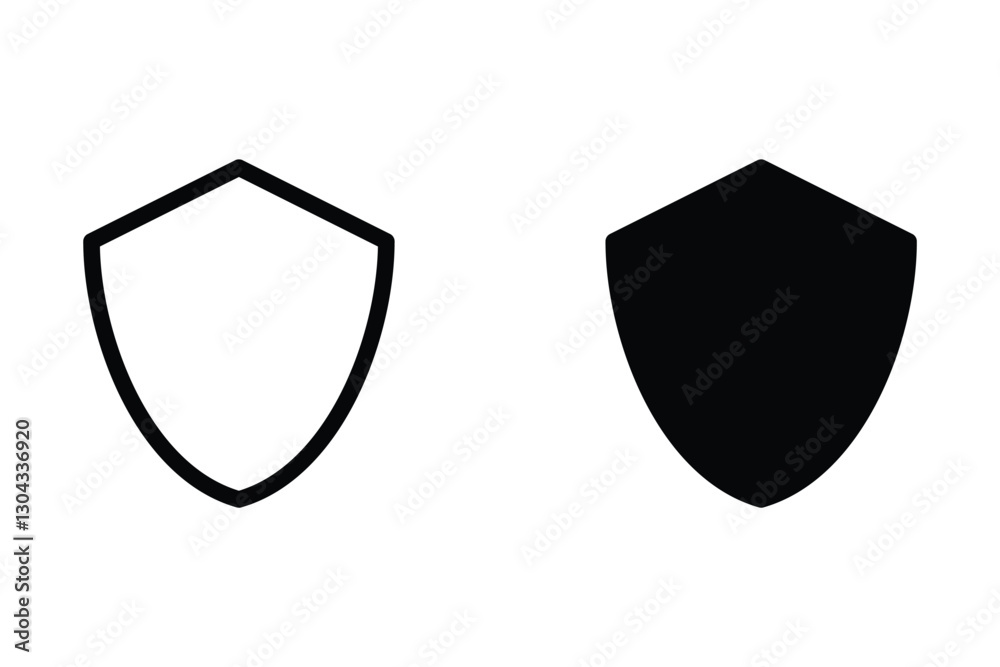 protective icon, shield icon on a white background. vector illustration protective icon, shield icon on a white background. vector illustration
