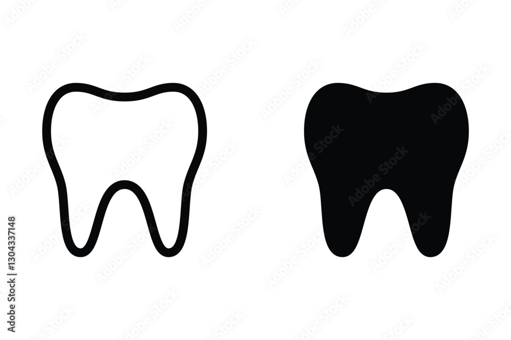 Tooth icons set. for mobile concept and web design on white background Tooth icons set. for mobile concept and web design on white background