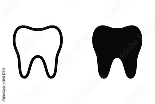 Tooth icons set. for mobile concept and web design on white background