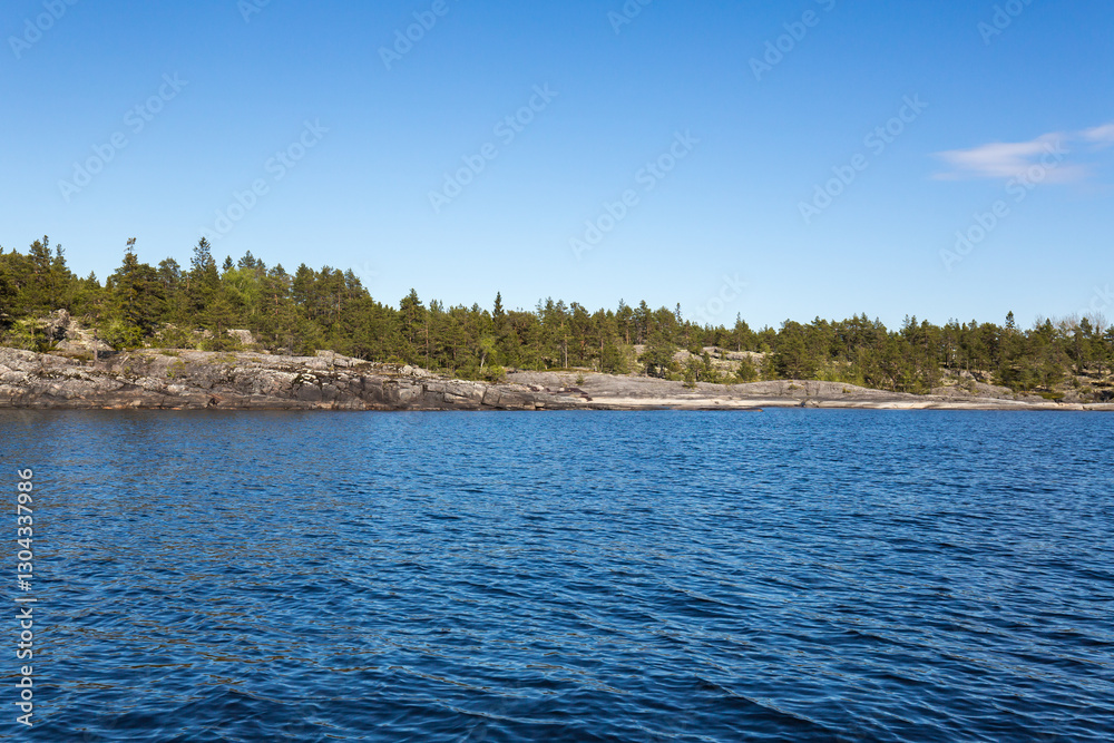 The coast of Lake Ladoga