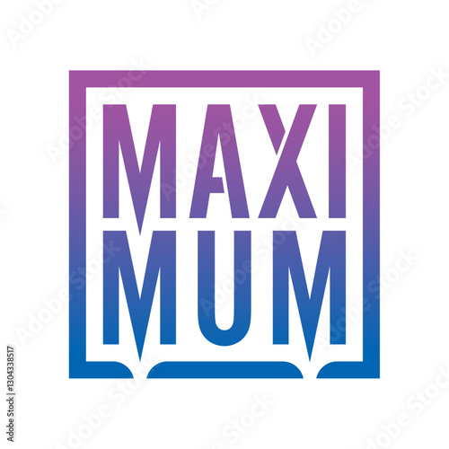 purple-blue maximum logo. maximum concept in frame