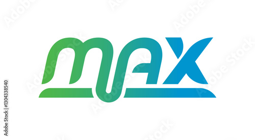 green-blue max word. vector max logo