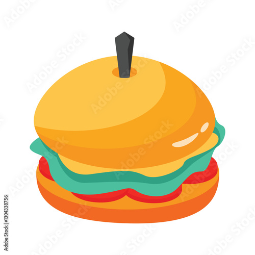 A 3d style icon showing beefburger