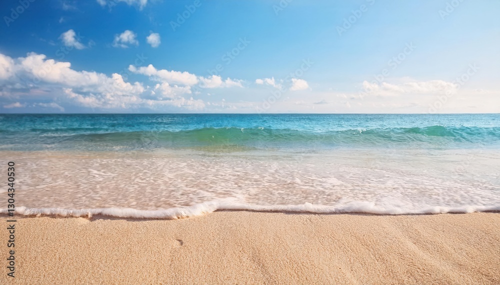 serene beach shoreline with gentle ocean waves and golden sand under a bright blue sky, perfect for travel and relaxation themes
serene beach shoreline with gentle ocean waves and golden sand under a bright blue sky, perfect for travel and relaxation themes