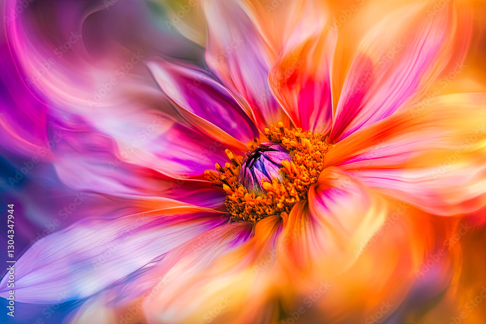 Obraz premium Vibrant Abstract Flower