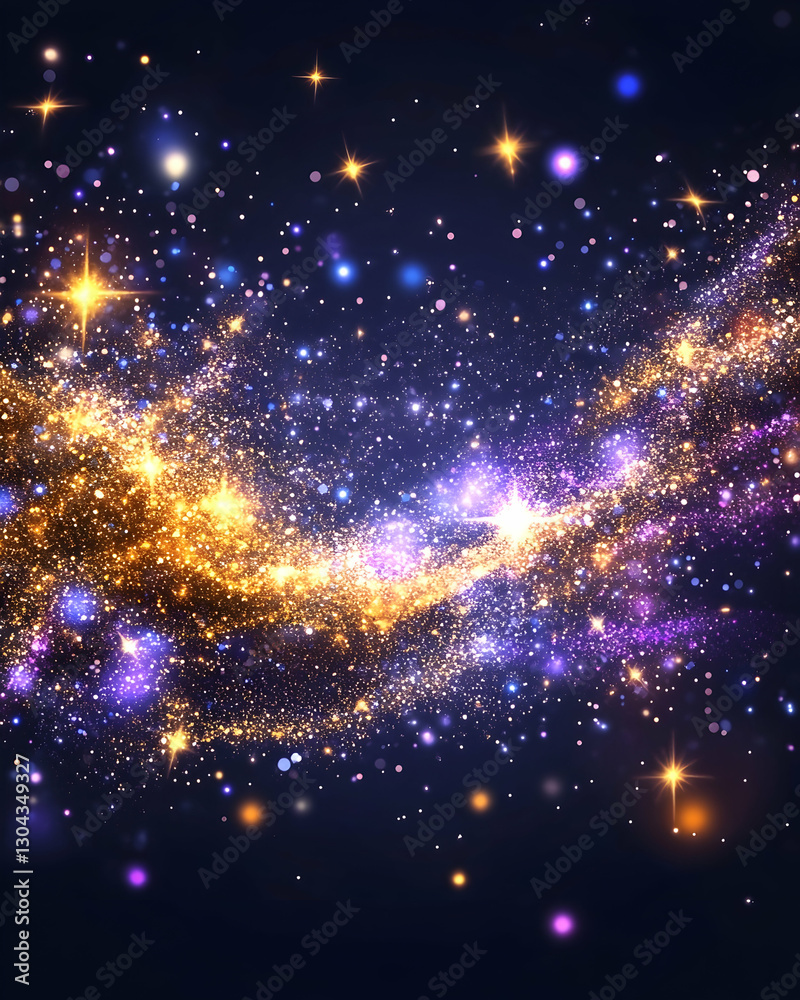 Naklejka premium Cosmic swirl, nebula, stars, space