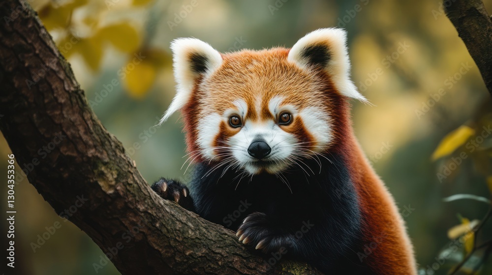 Adorable Red Panda on a Branch Adorable Red Panda on a Branch