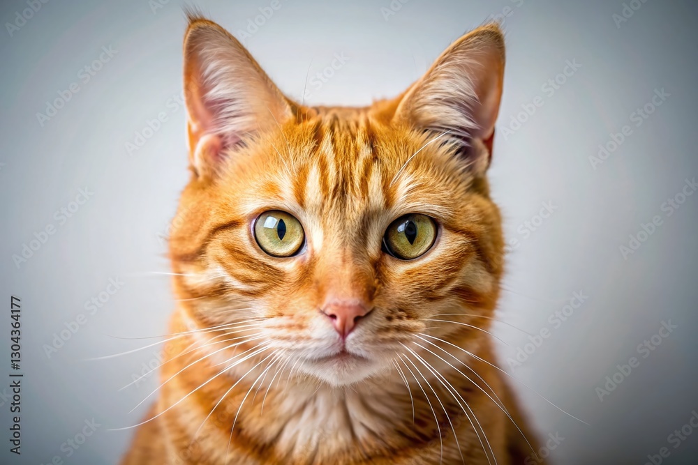 Adorable Orange Tabby Cat Portrait - Candid Pet Photo Adorable Orange Tabby Cat Portrait - Candid Pet Photo