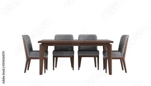wooden table and chairs