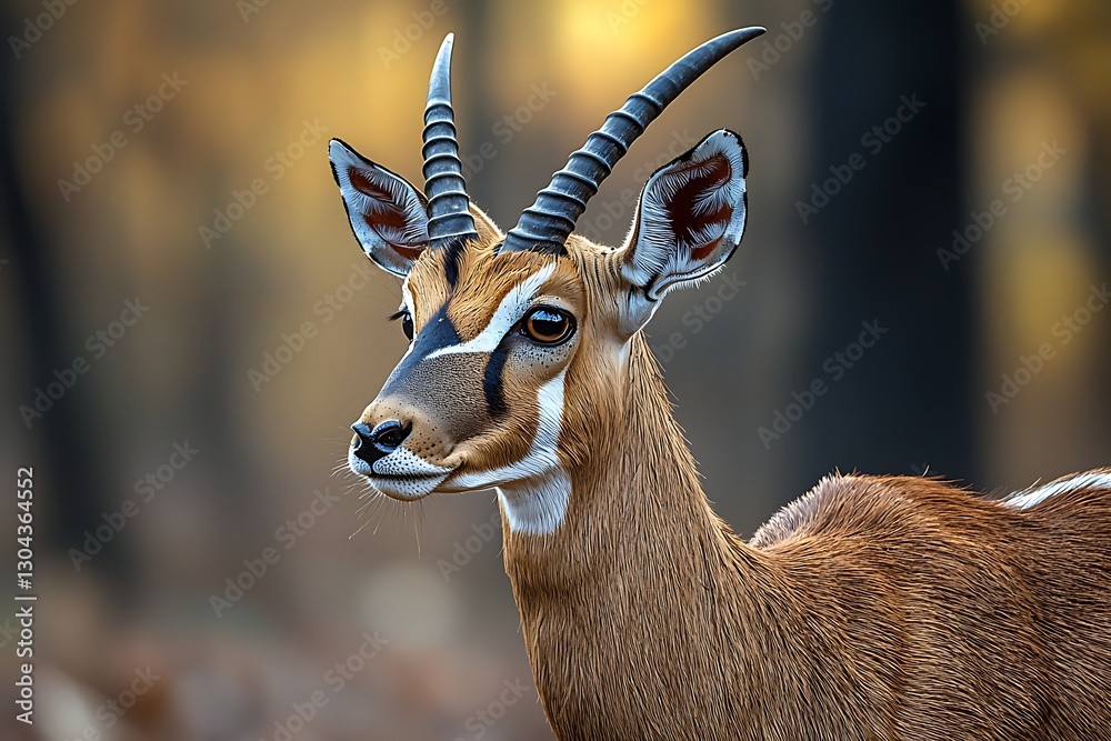 Antelope Portrait in Forest Dusk Antelope Portrait in Forest Dusk