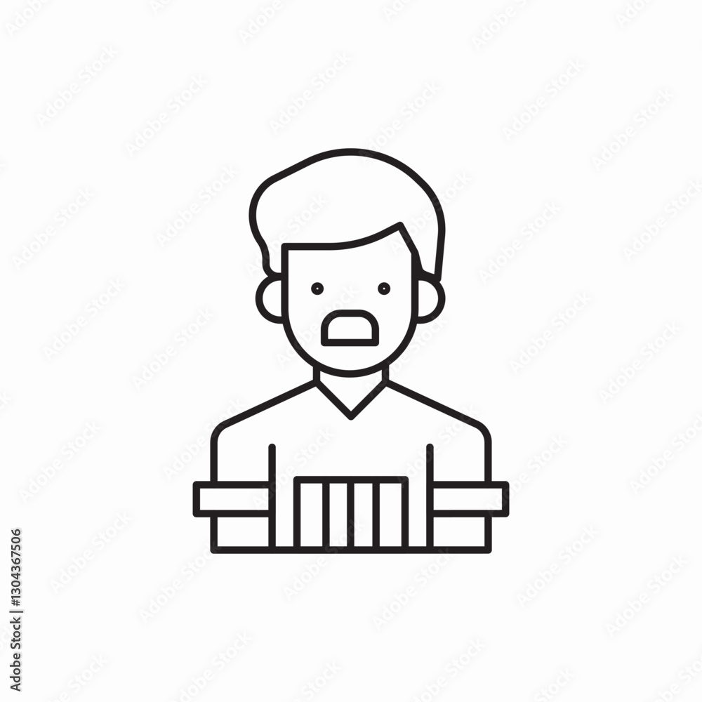 boy profile avatar icon vector sign boy profile avatar icon vector sign