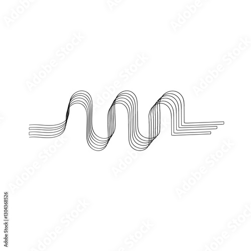continuous line drawing  Archway and round lines and shapes Arch