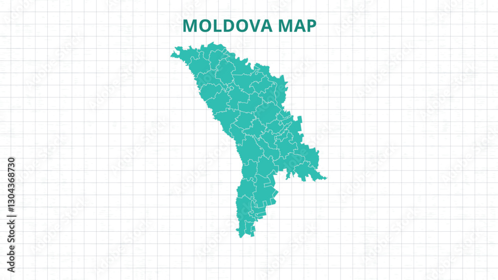 Fototapeta premium A Map highlighting Moldova Map, Moldova modern map with Grey Color Hi detailed Vector, geographical borders