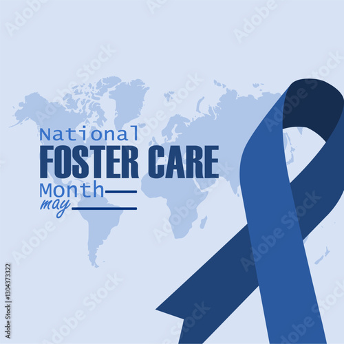 vector graphic of national foster care month ideal for national foster care month celebration